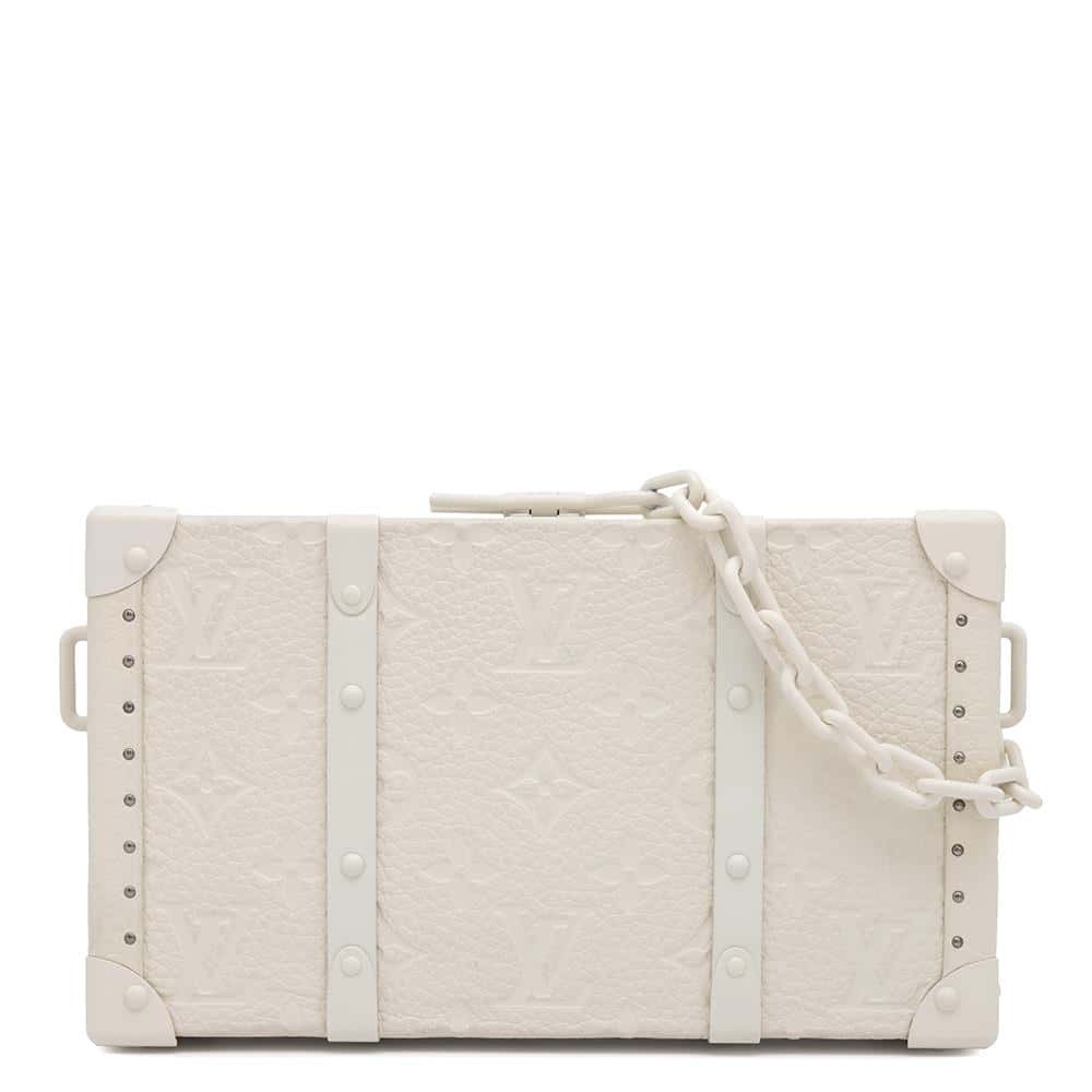Louis Vuitton Clutch Bag Monogram Taurillon Wallet Trunk White